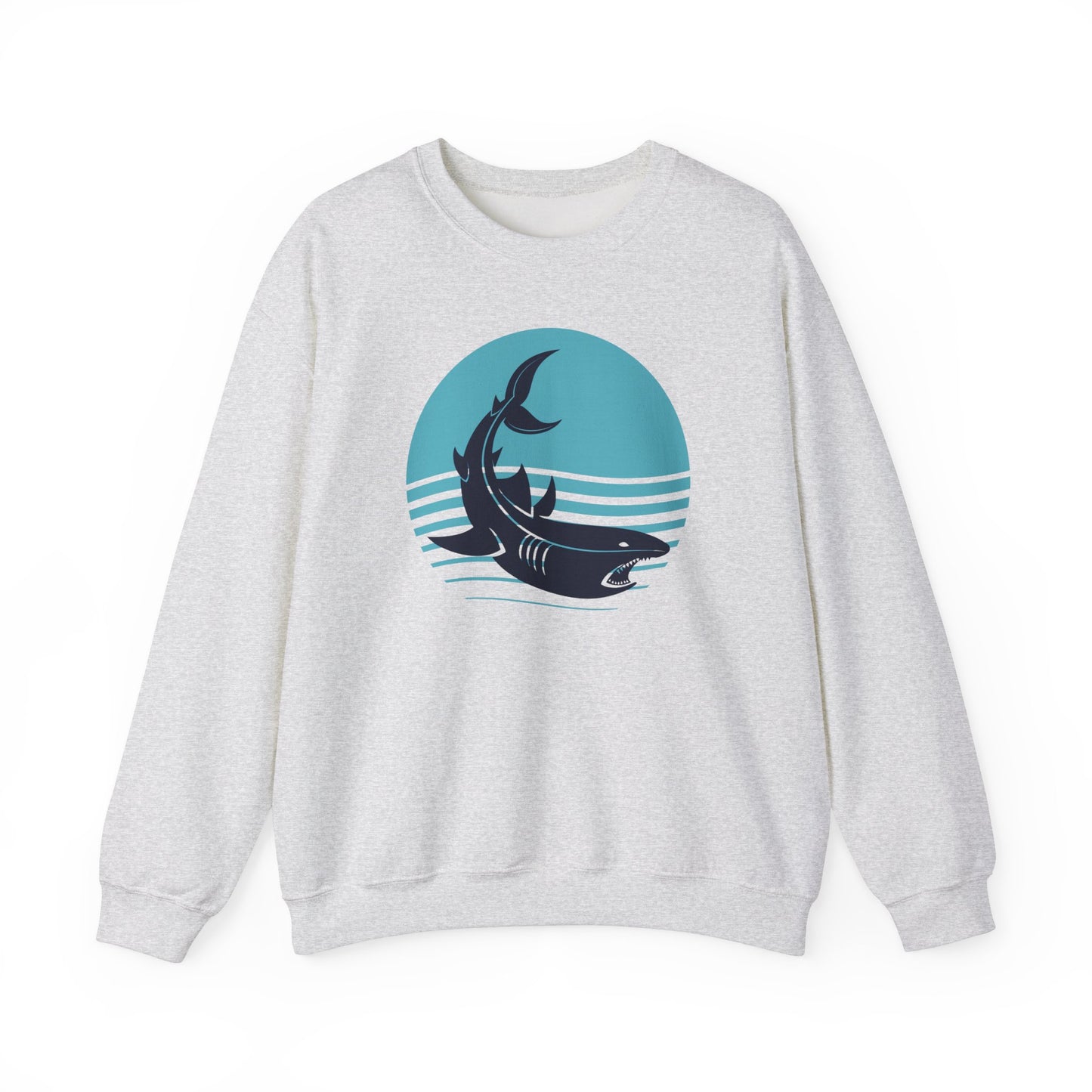 Shark and Waves Graphic Sweatshirt