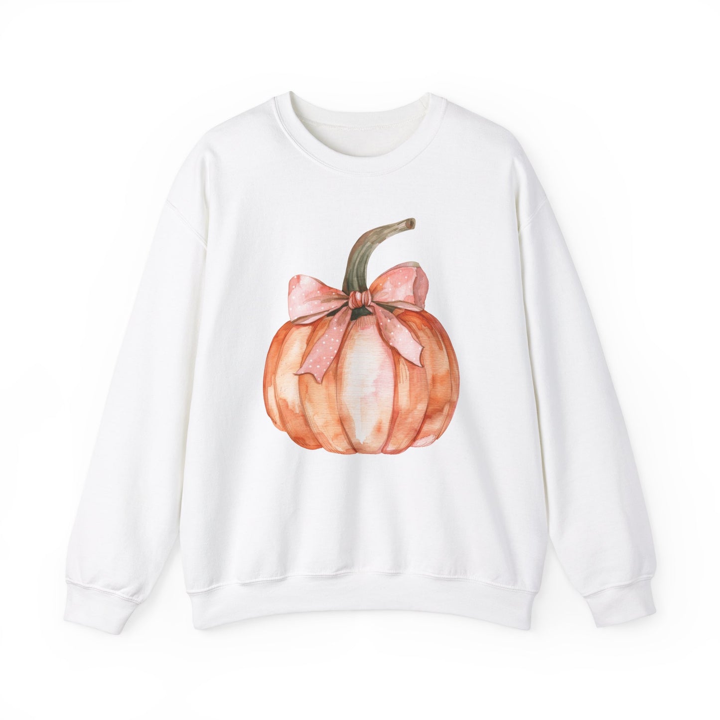 Fall Pumpkin Coquette Bow Sweatshirt