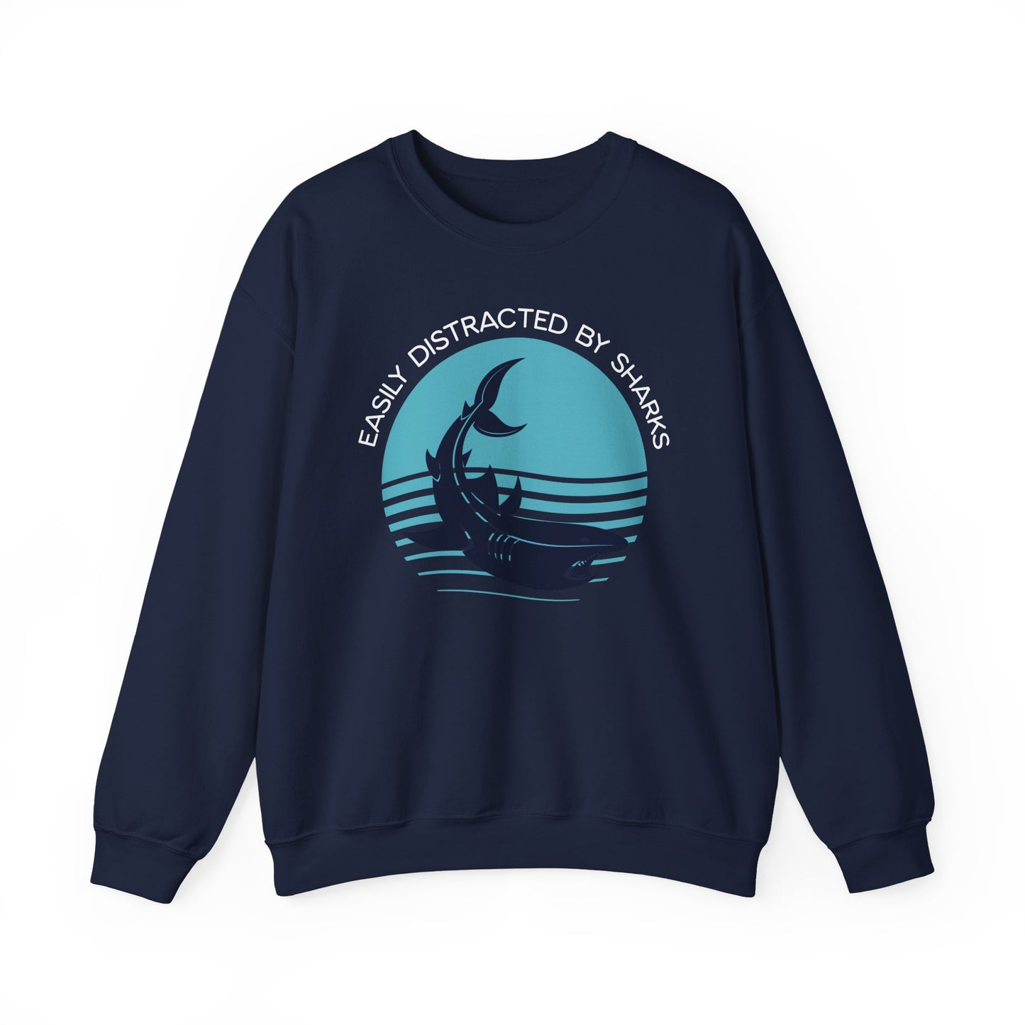 Easily Distracted By Sharks Graphic Sweatshirt