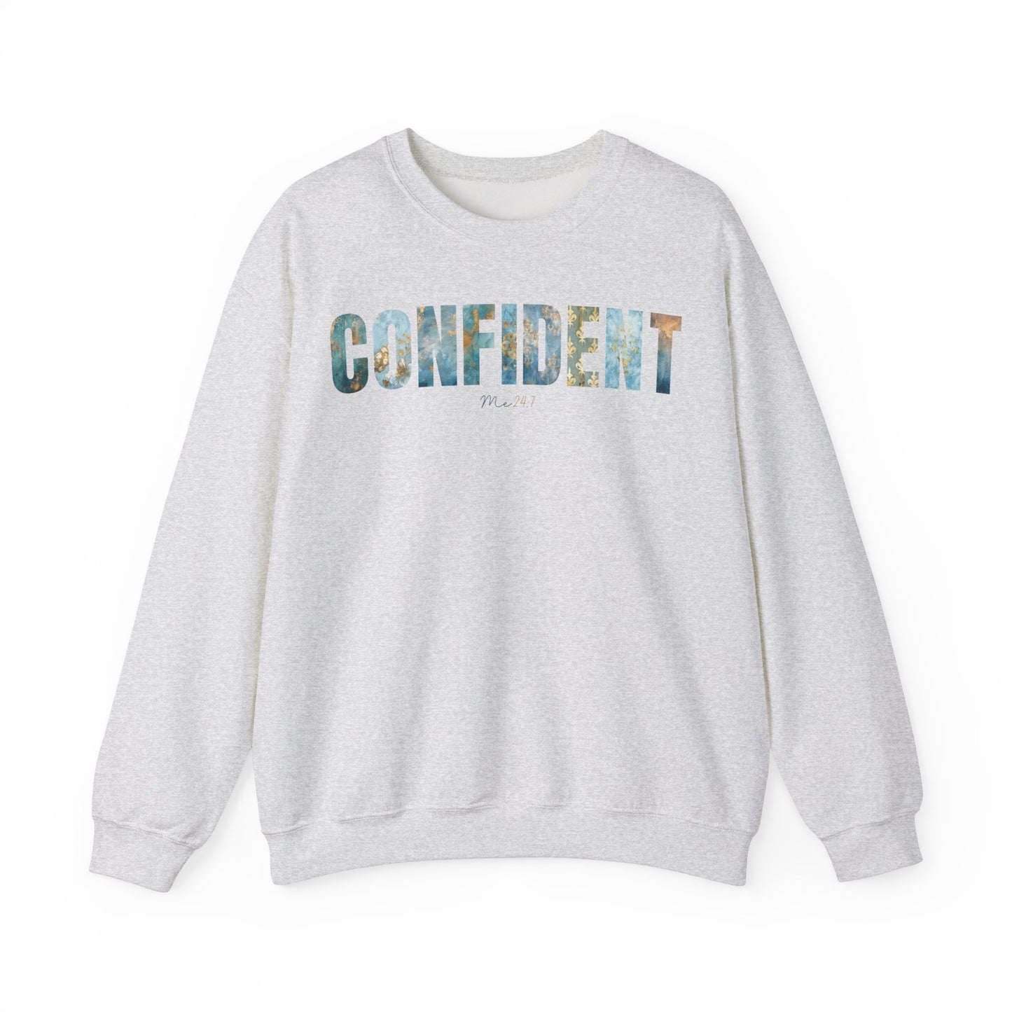 Confident Me 24:7 Golden and Blue Patterns Sweatshirt