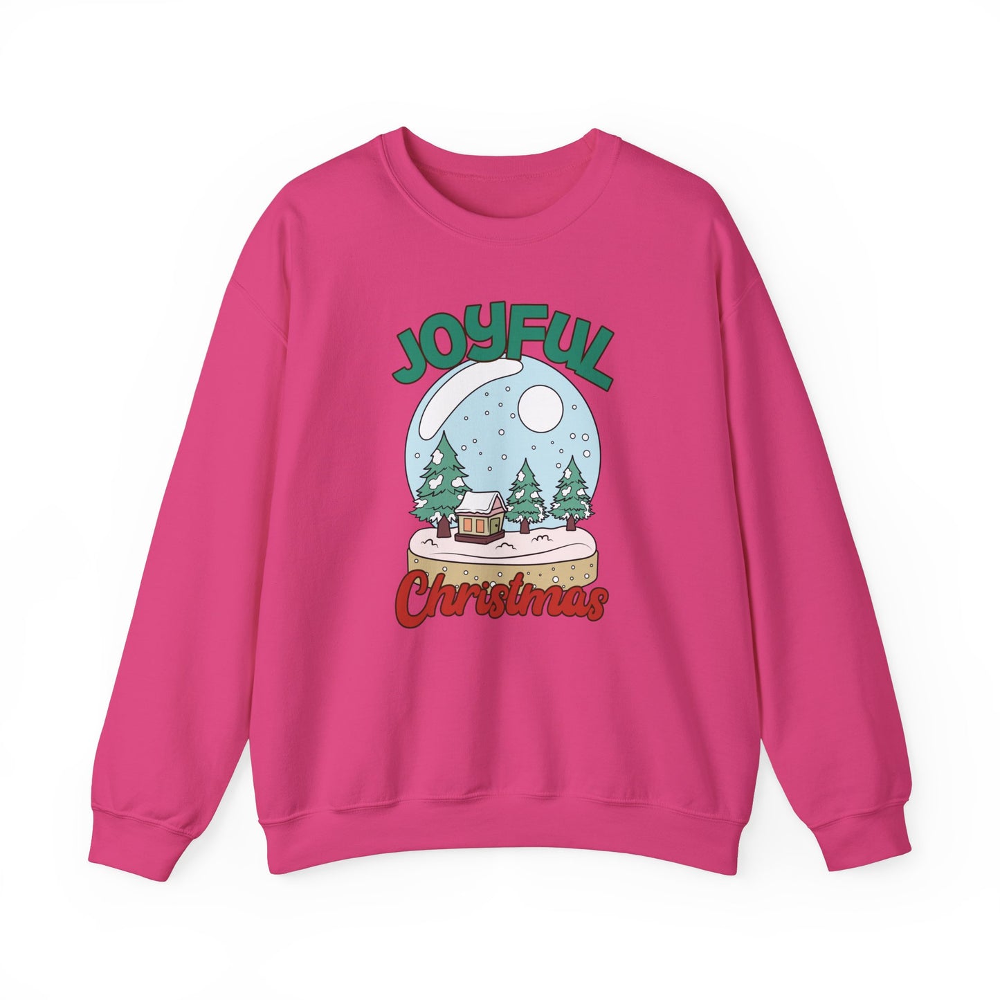 Joyful Christmas Snow Globe Graphic Sweatshirt