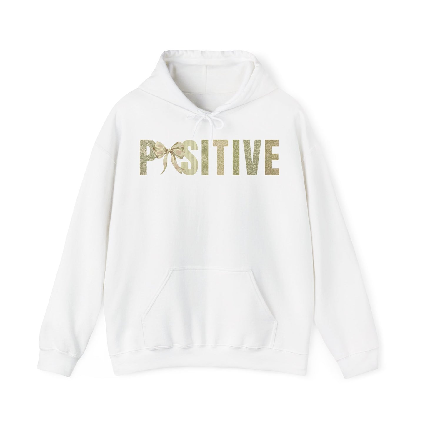 Positive With Coquette Bow Green Patterns Hoodie