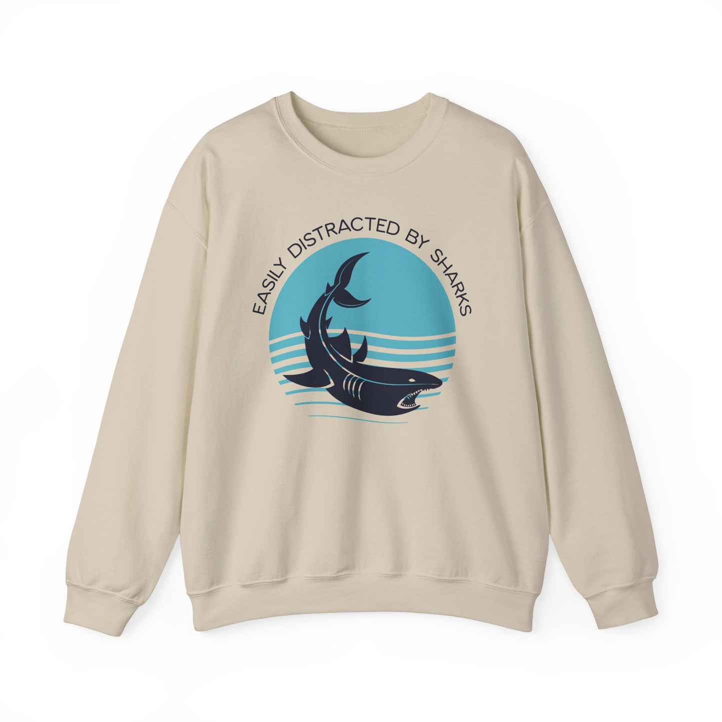 Easily Distracted By Sharks Graphic Sweatshirt