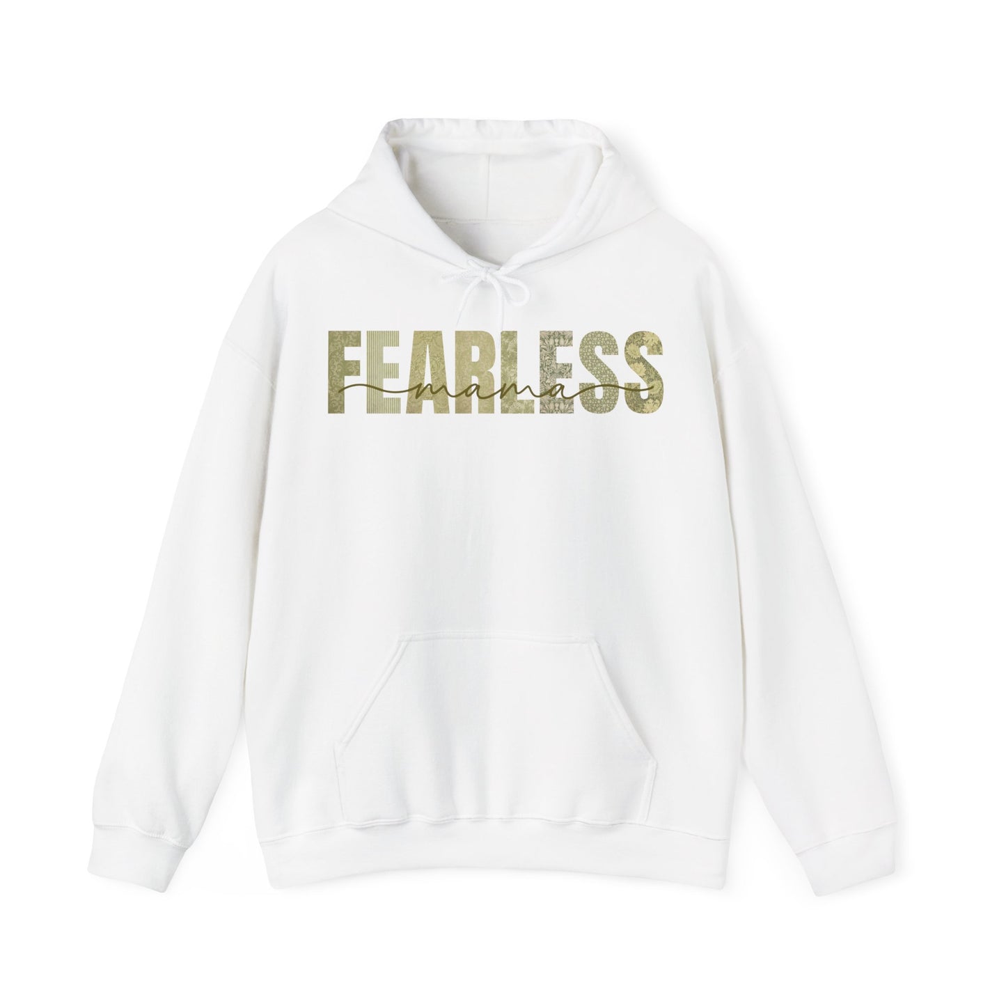 Fearless Mama Green Patterns Hoodie