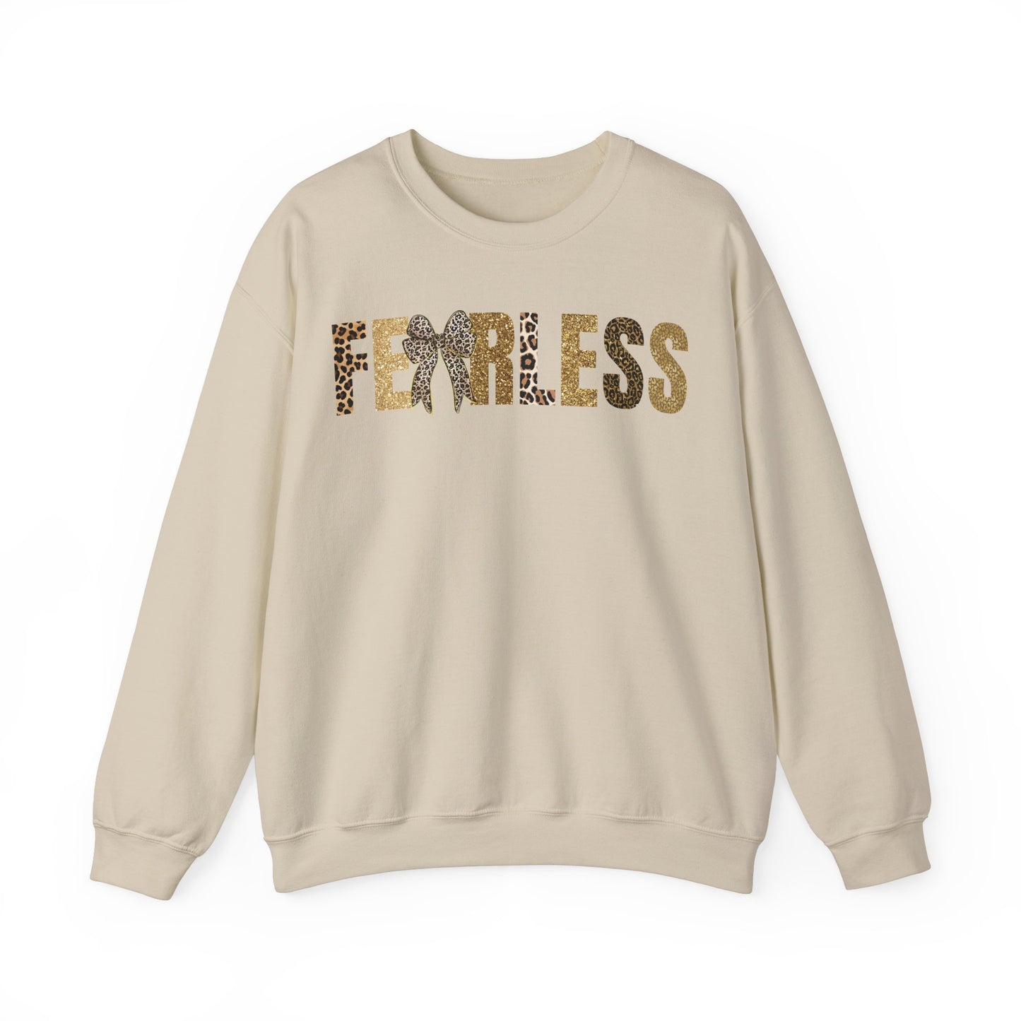 Fearless Leopard Pattern Coquette Bow Sweatshirt