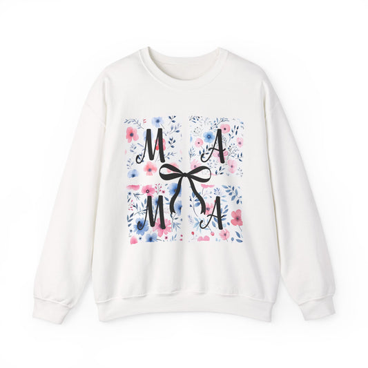 Floral Mama Coquette Bow Sweatshirt