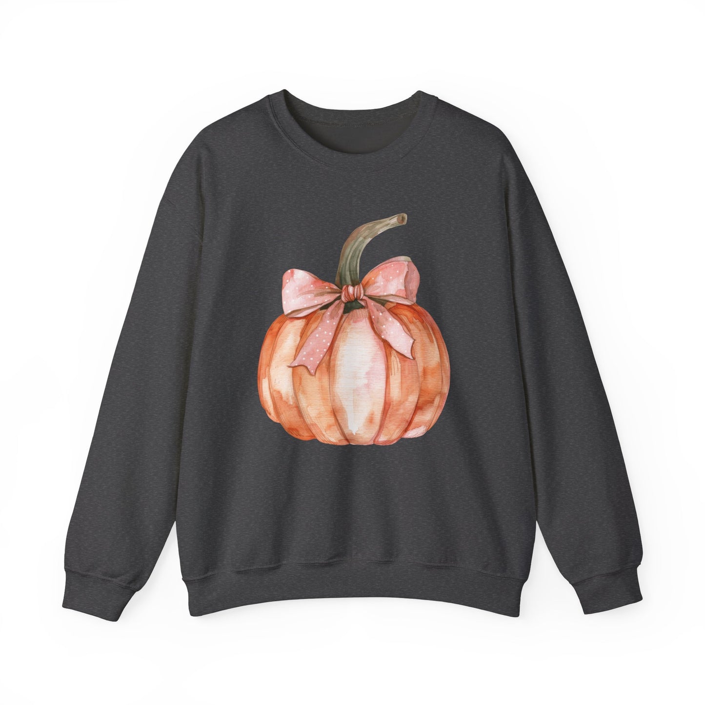 Fall Pumpkin Coquette Bow Sweatshirt