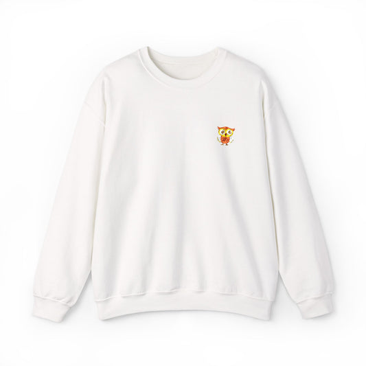 Embroidered Cute Cartoon Owl Sweatshirt