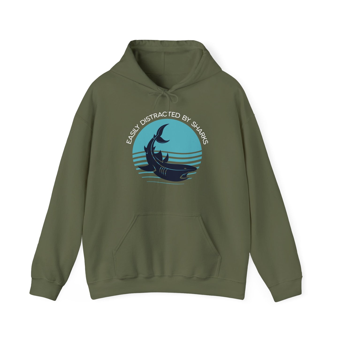Easily Distracted By Sharks Graphic Hoodie