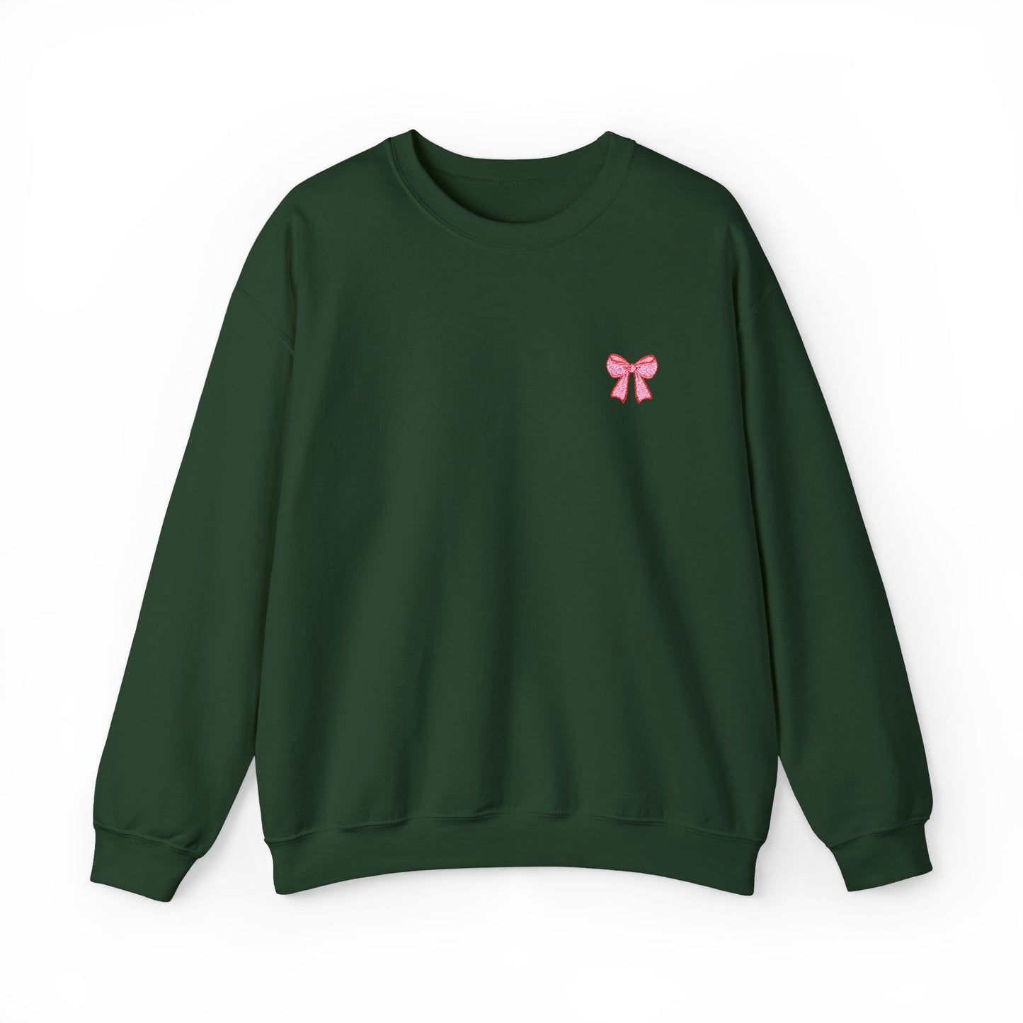 Embroidered Coquette Pink Bow Sweatshirt