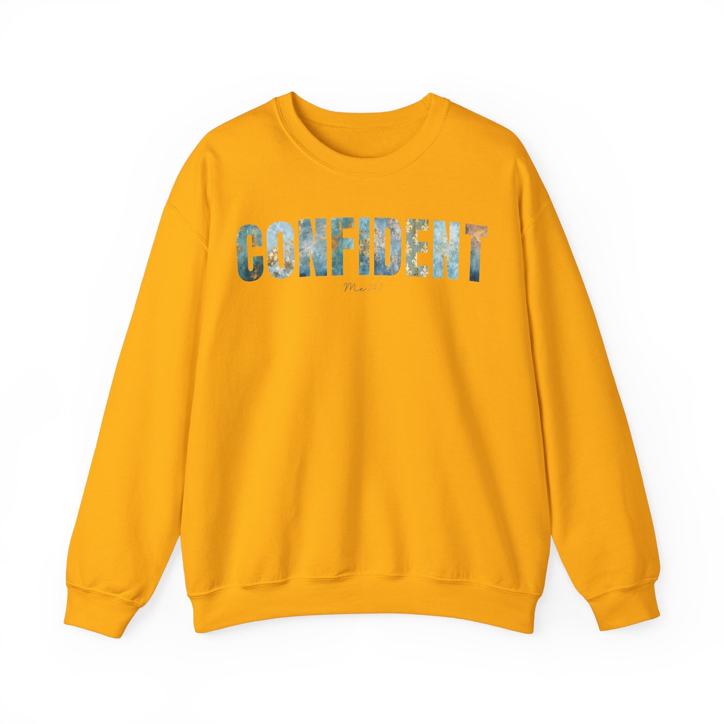 Confident Me 24:7 Golden and Blue Patterns Sweatshirt