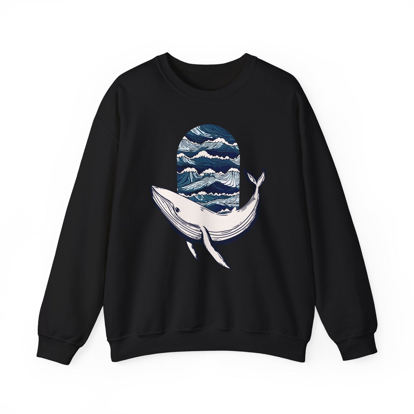 Ocean Waves Whale Sweatshirt