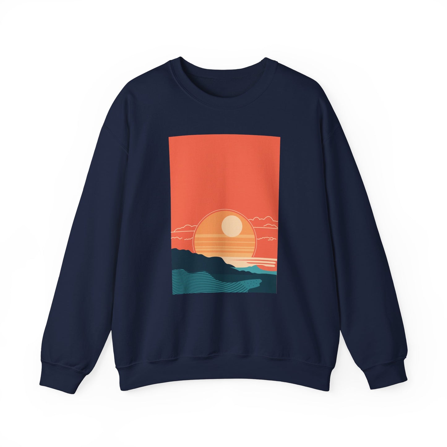 Minimal Boho Sunset Graphic Sweatshirt