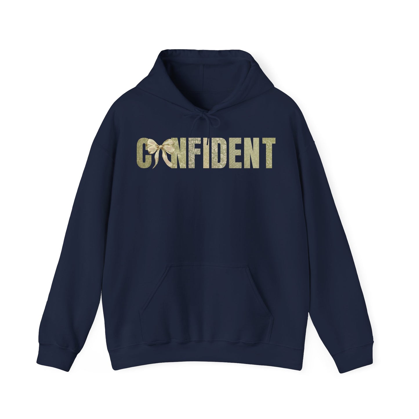 Confident With Coquette Bow Green Patterns Hoodie