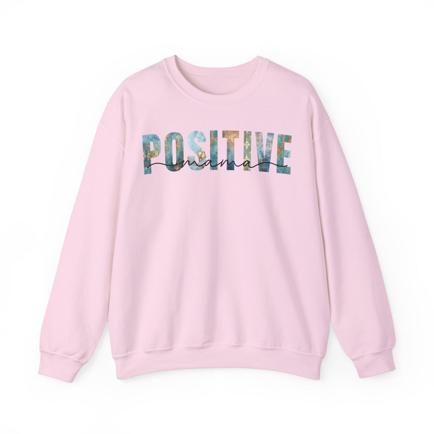 Positive Mama Blue Golden Patterns Sweatshirt