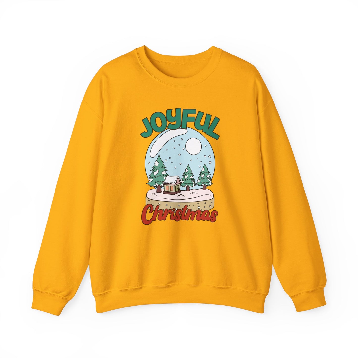 Joyful Christmas Snow Globe Graphic Sweatshirt