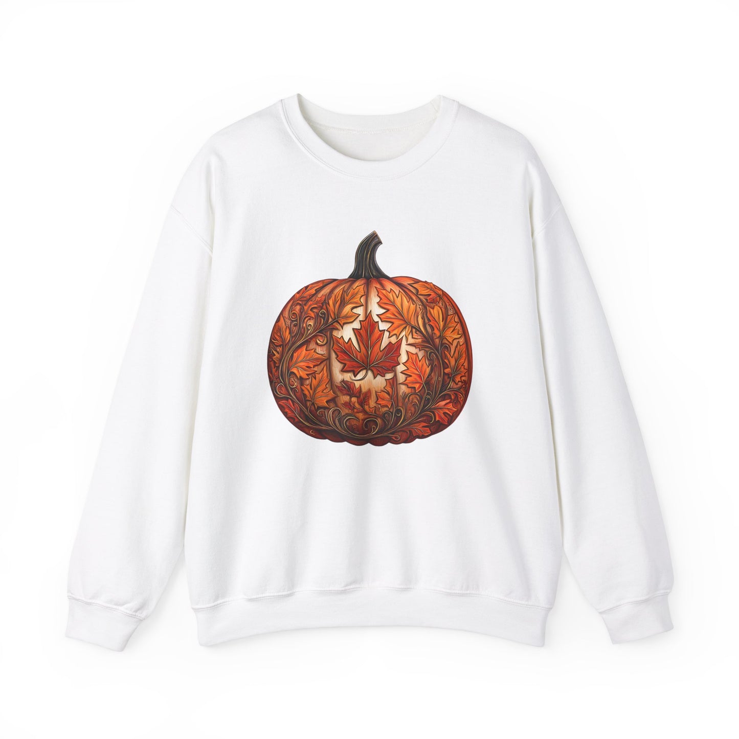 Pumpkin Made of Maple Leaves Sweatshirt