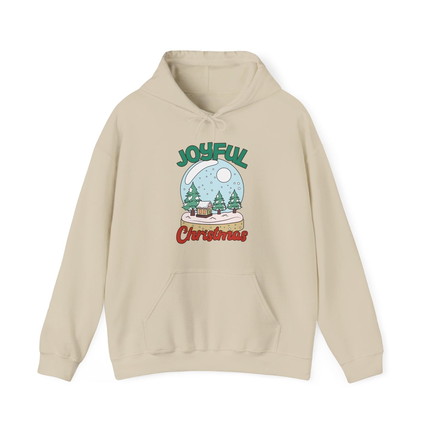 Joyful Christmas Snow Globe Graphic Hoodie