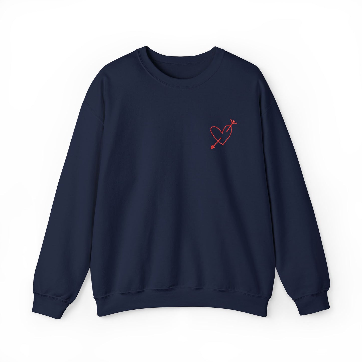 Embroidered Heart and Arrow Sweatshirt