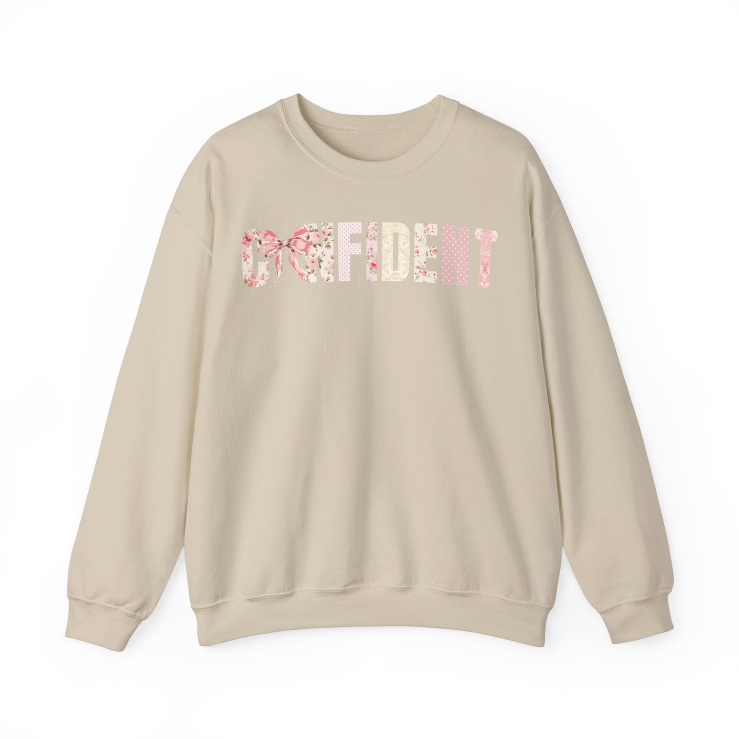 Confident Pink Floral Coquette Bow Sweatshirt