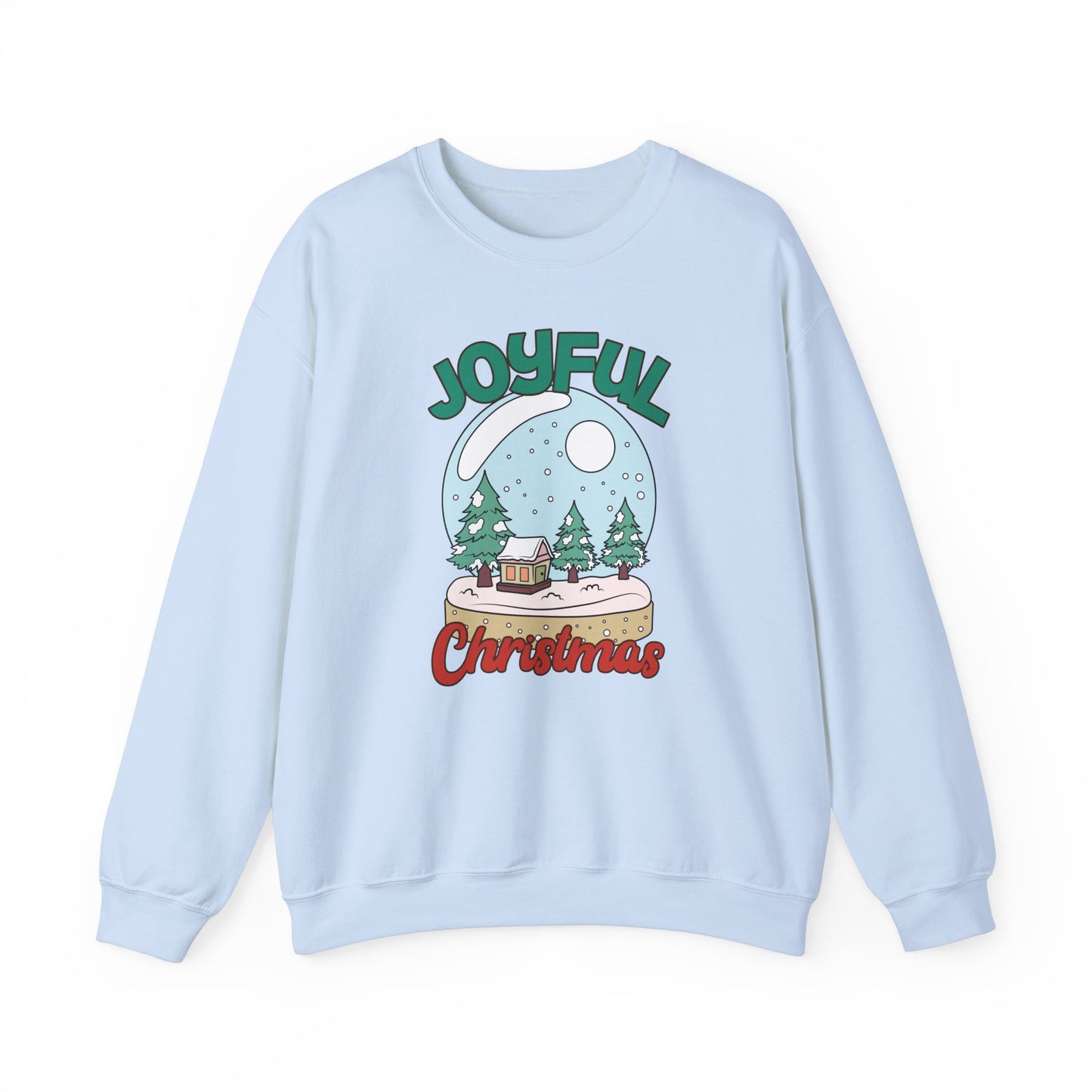 Joyful Christmas Snow Globe Graphic Sweatshirt