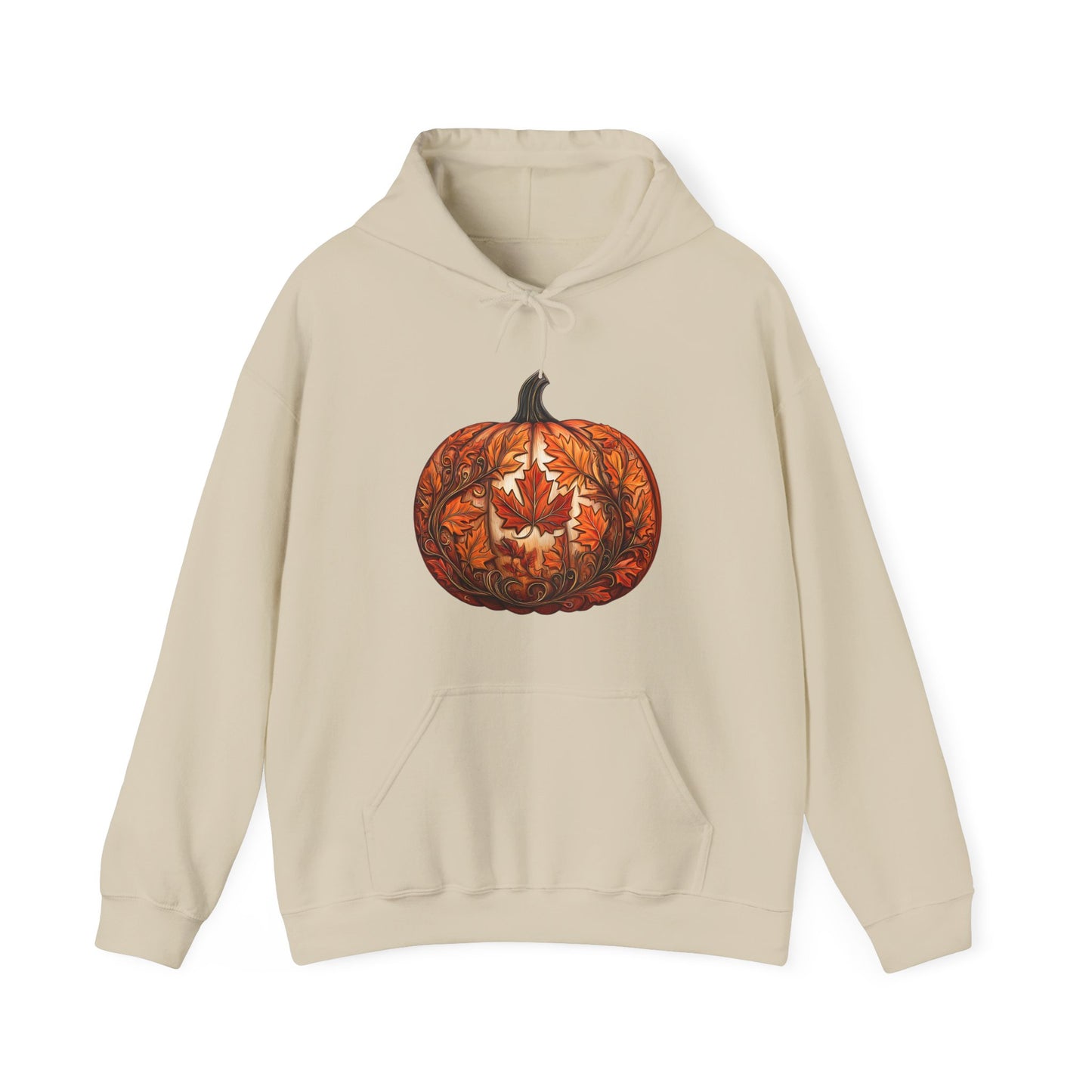 Pumpkin Made of Maple Leaves Hoodie