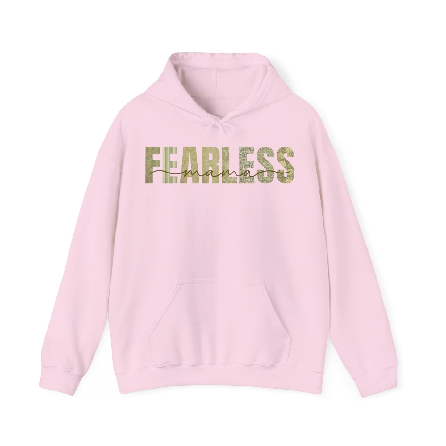 Fearless Mama Green Patterns Hoodie