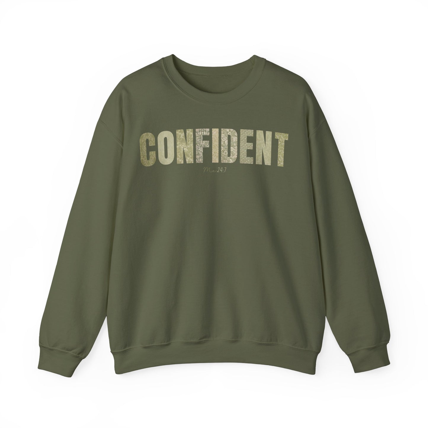 Confident Me 24:7 Green Patterns Sweatshirt