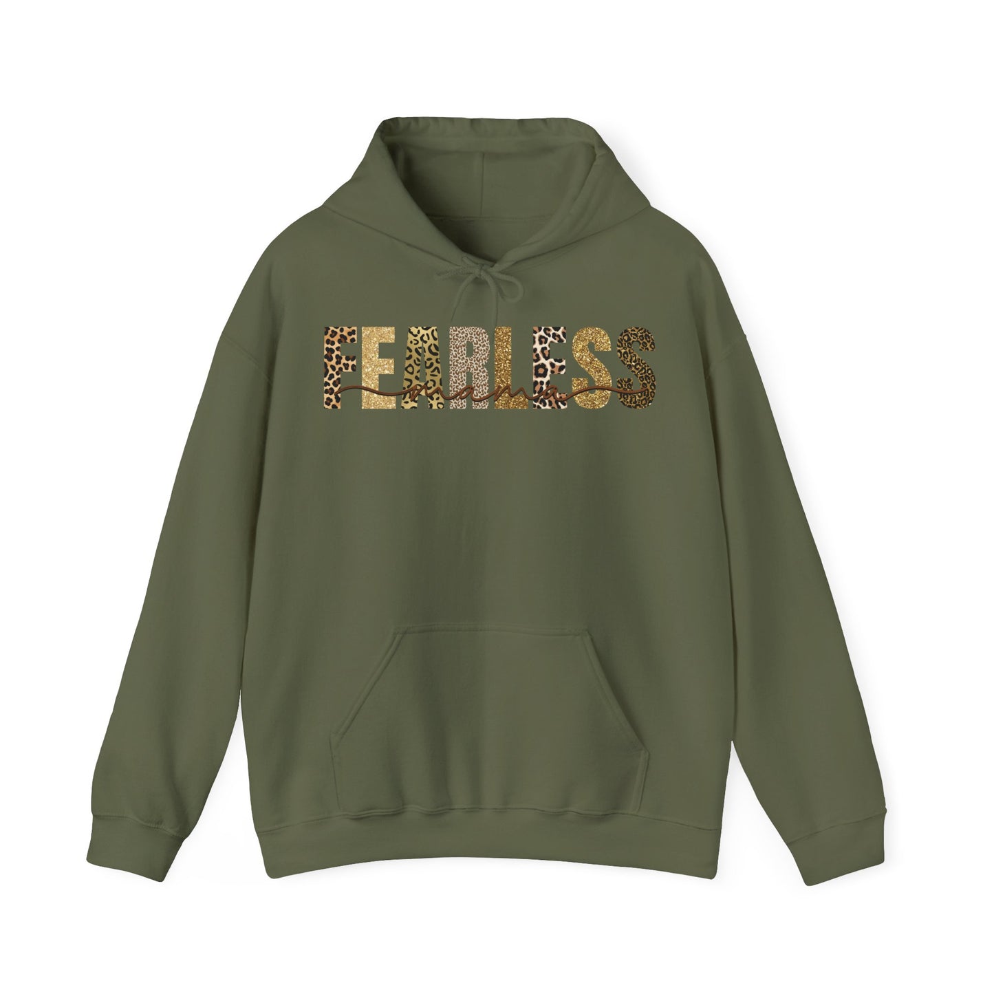 Fearless Mama Leopard Pattern Hoodie Design