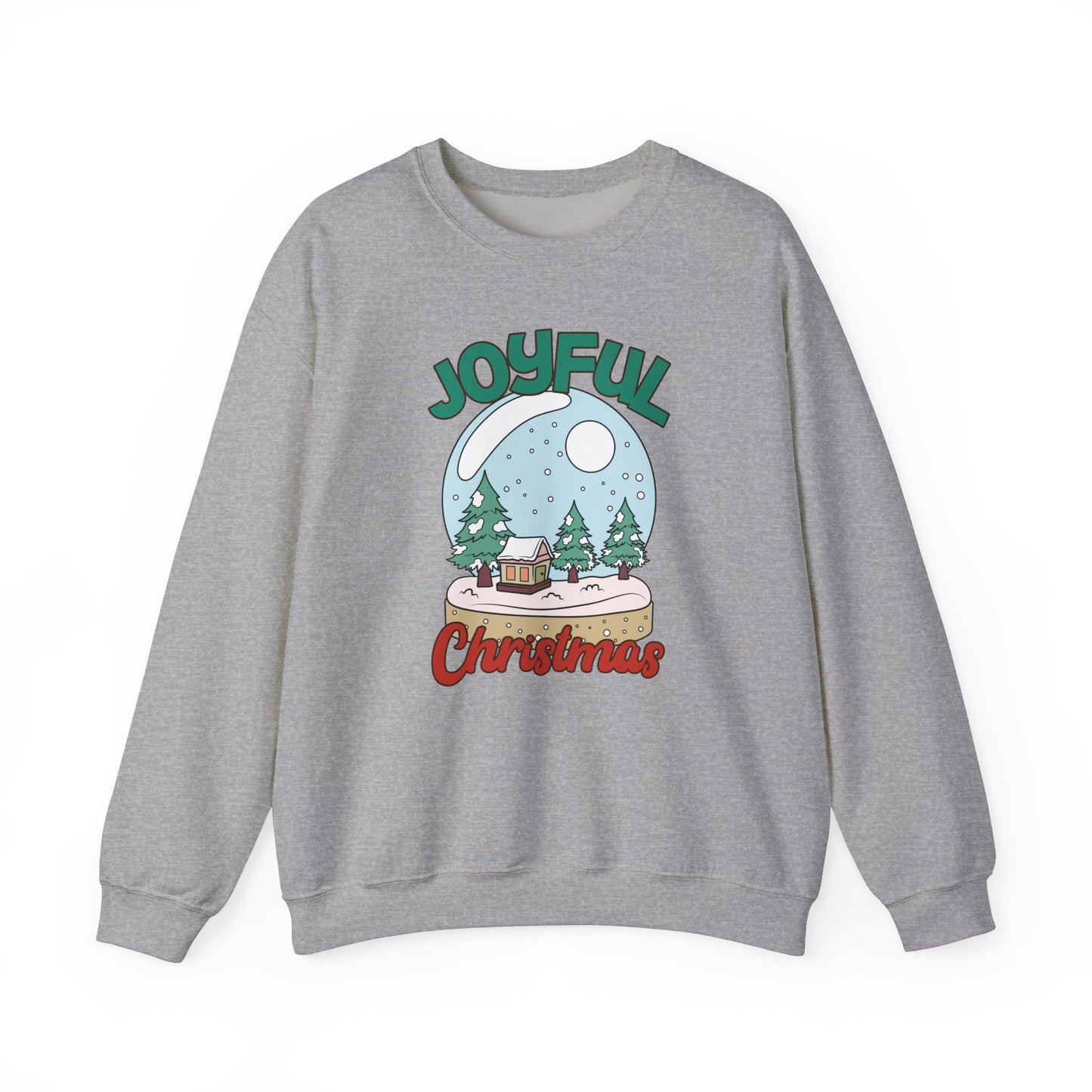 Joyful Christmas Snow Globe Graphic Sweatshirt