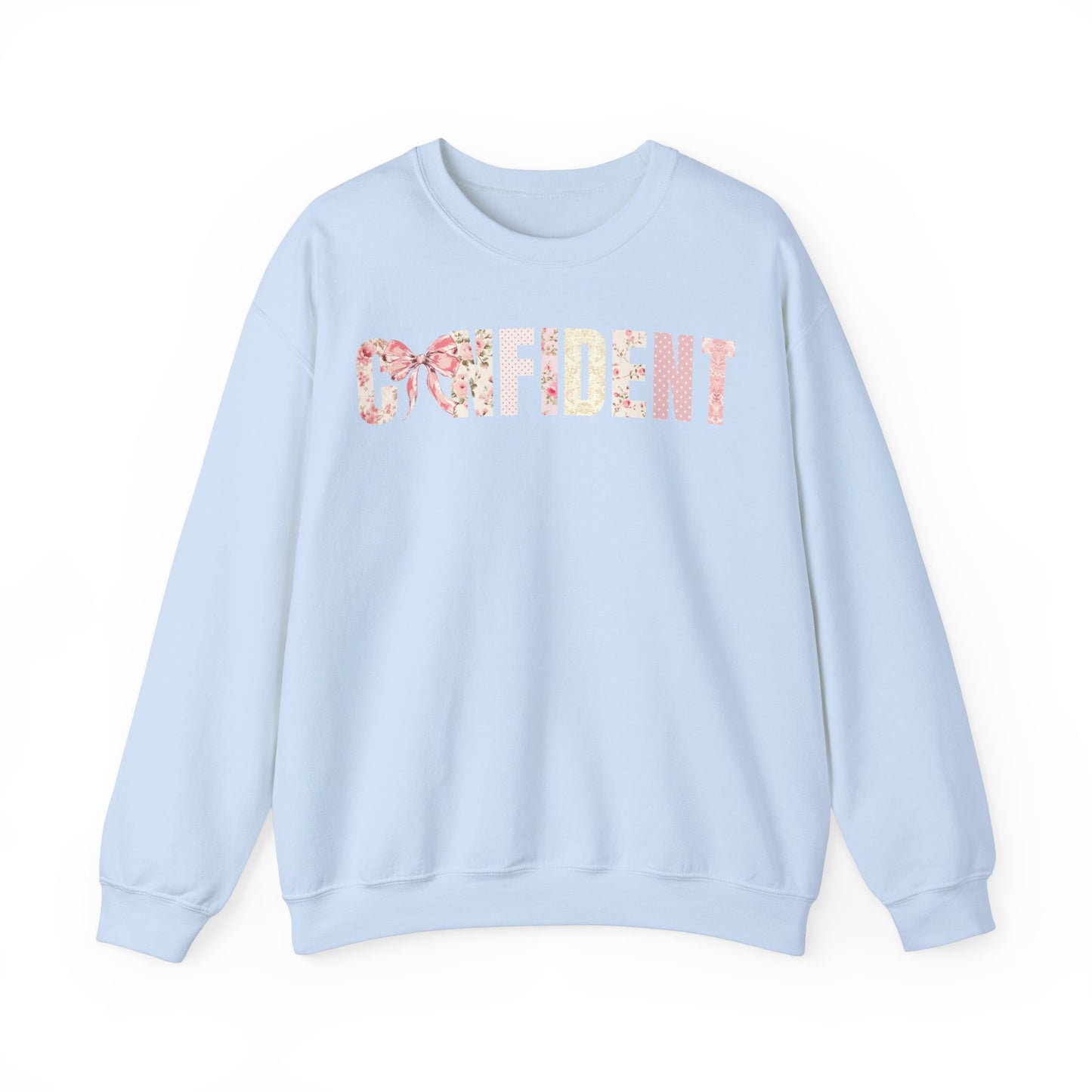 Confident Pink Floral Coquette Bow Sweatshirt