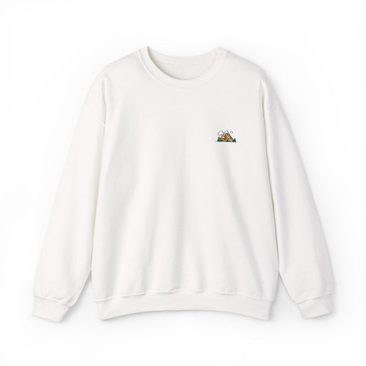 Embroidered Mountain Sky and Trees Sweatshirt