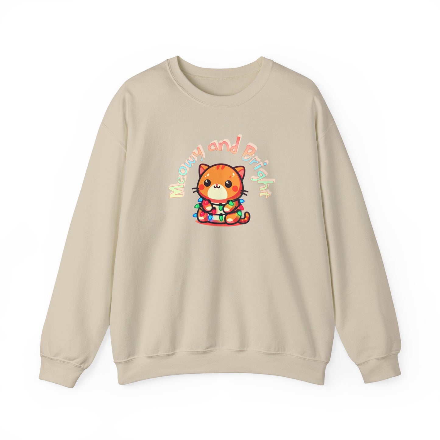 Meowy and Bright Colorful Cartoon Cat Sweatshirt