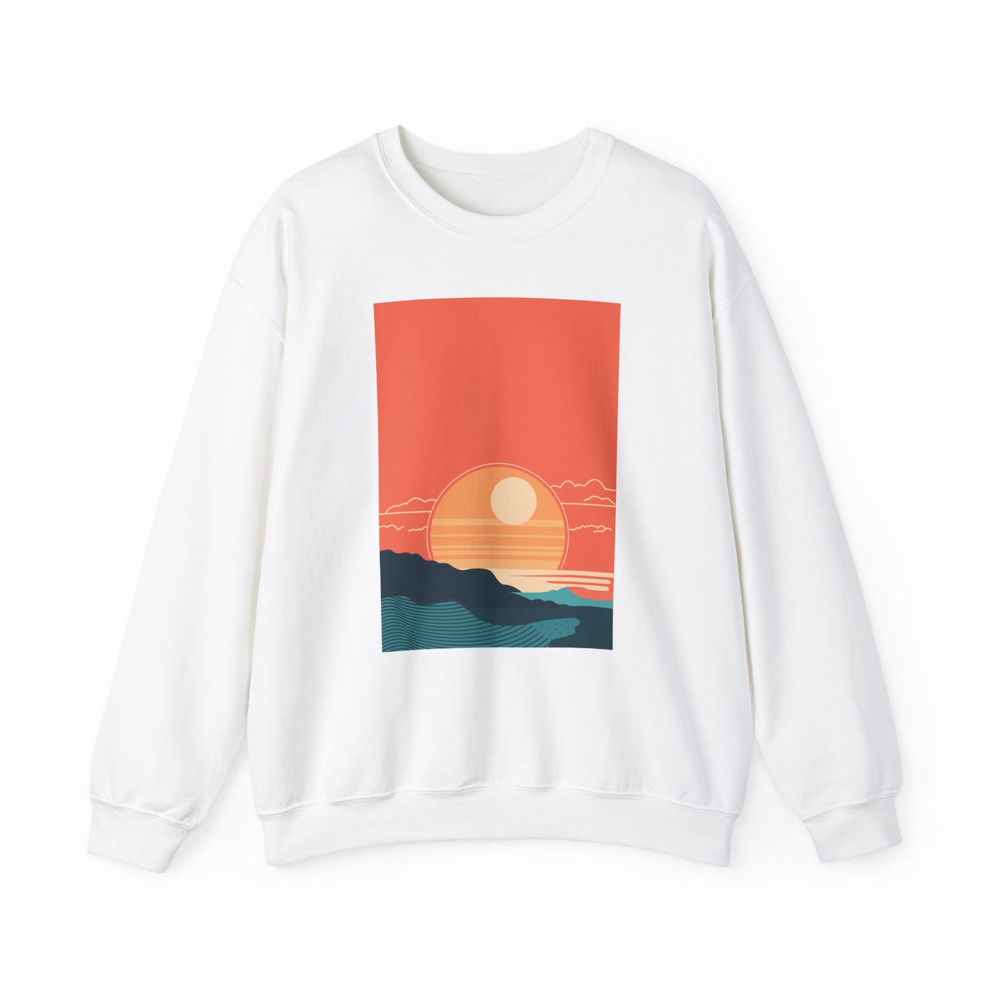 Minimal Boho Sunset Graphic Sweatshirt