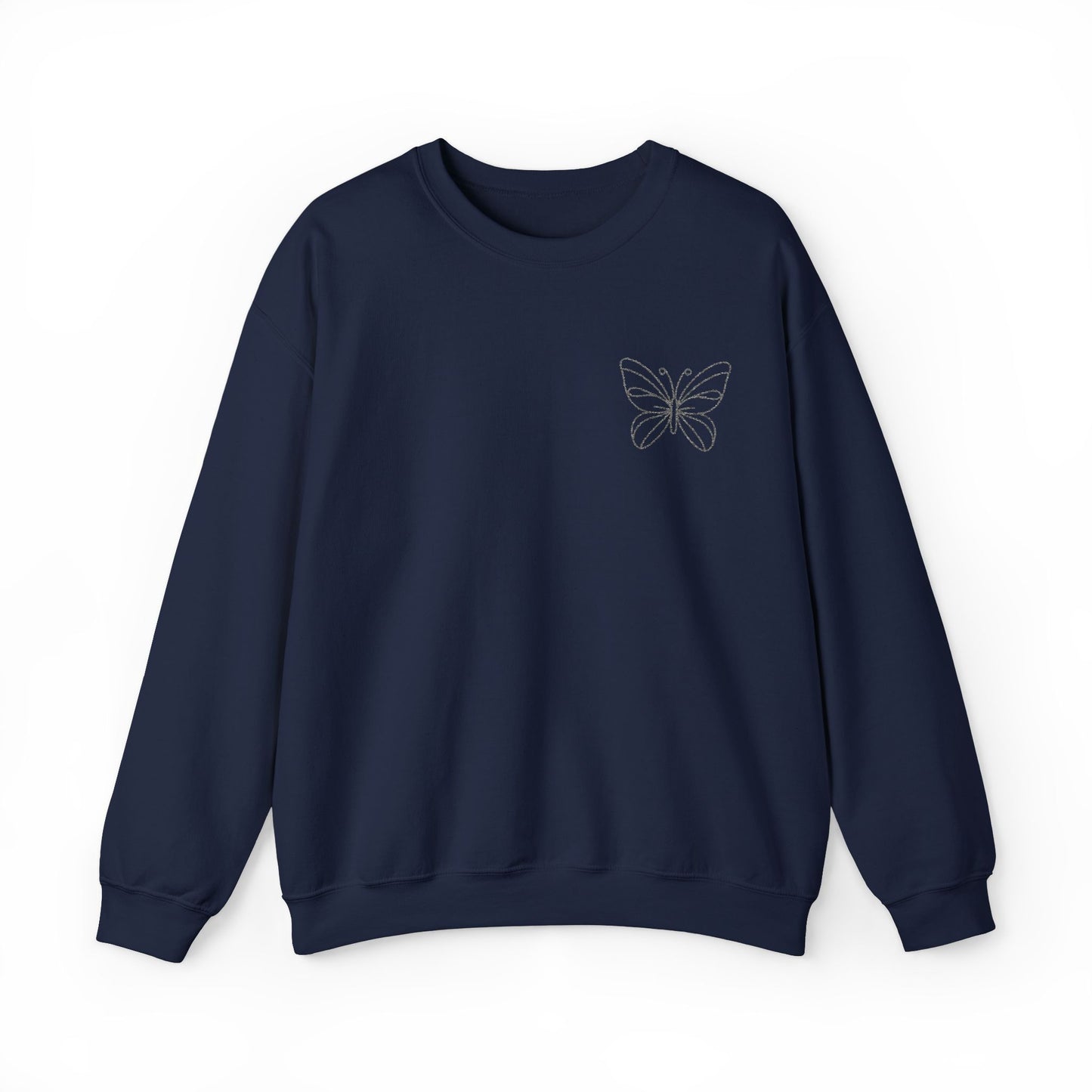 Embroidered Minimalist Butterfly Sweatshirt