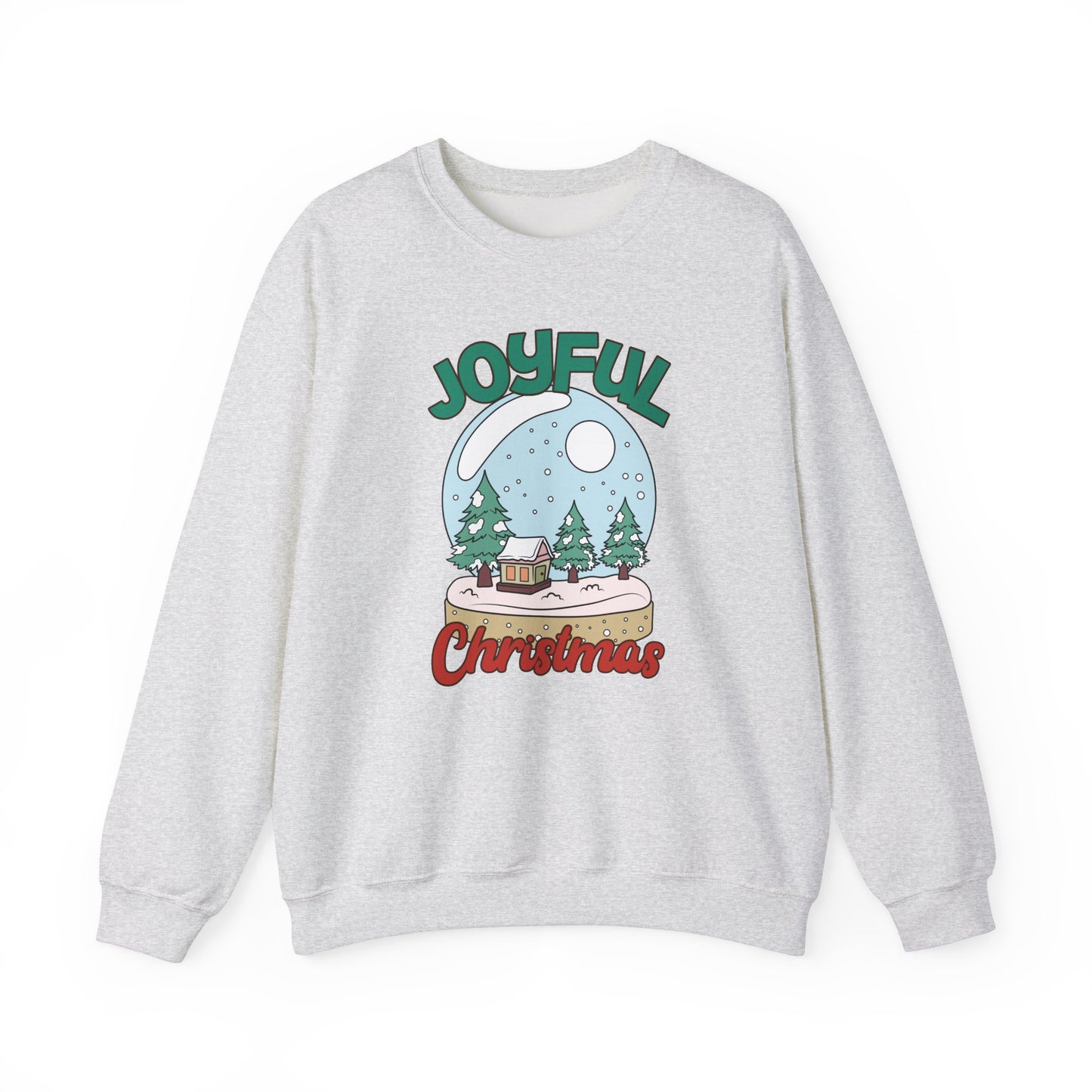 Joyful Christmas Snow Globe Graphic Sweatshirt