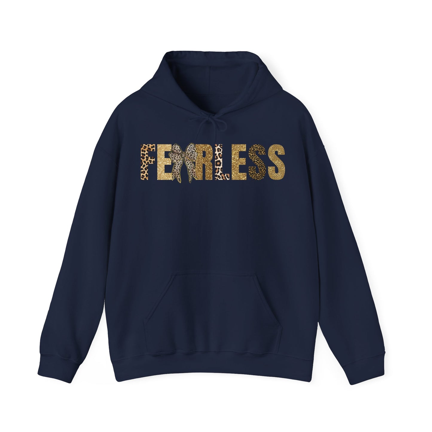 Fearless Leopard Pattern Coquette Bow Hoodie