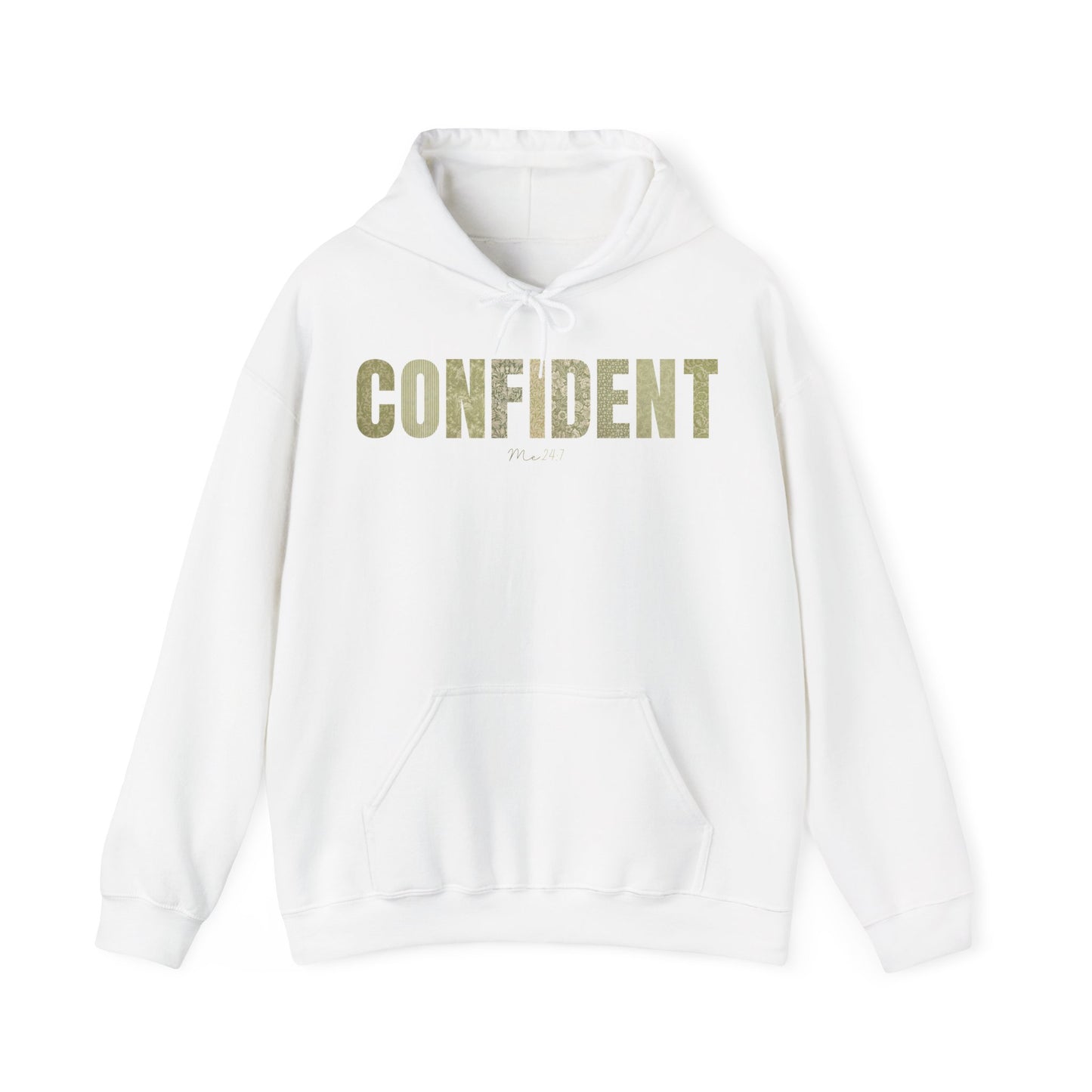 Confident Me 24:7 Green Design Patterns Hoodie