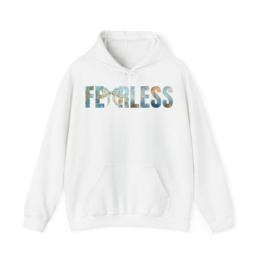 Fearless Golden and Blue Coquette Bow Hoodie
