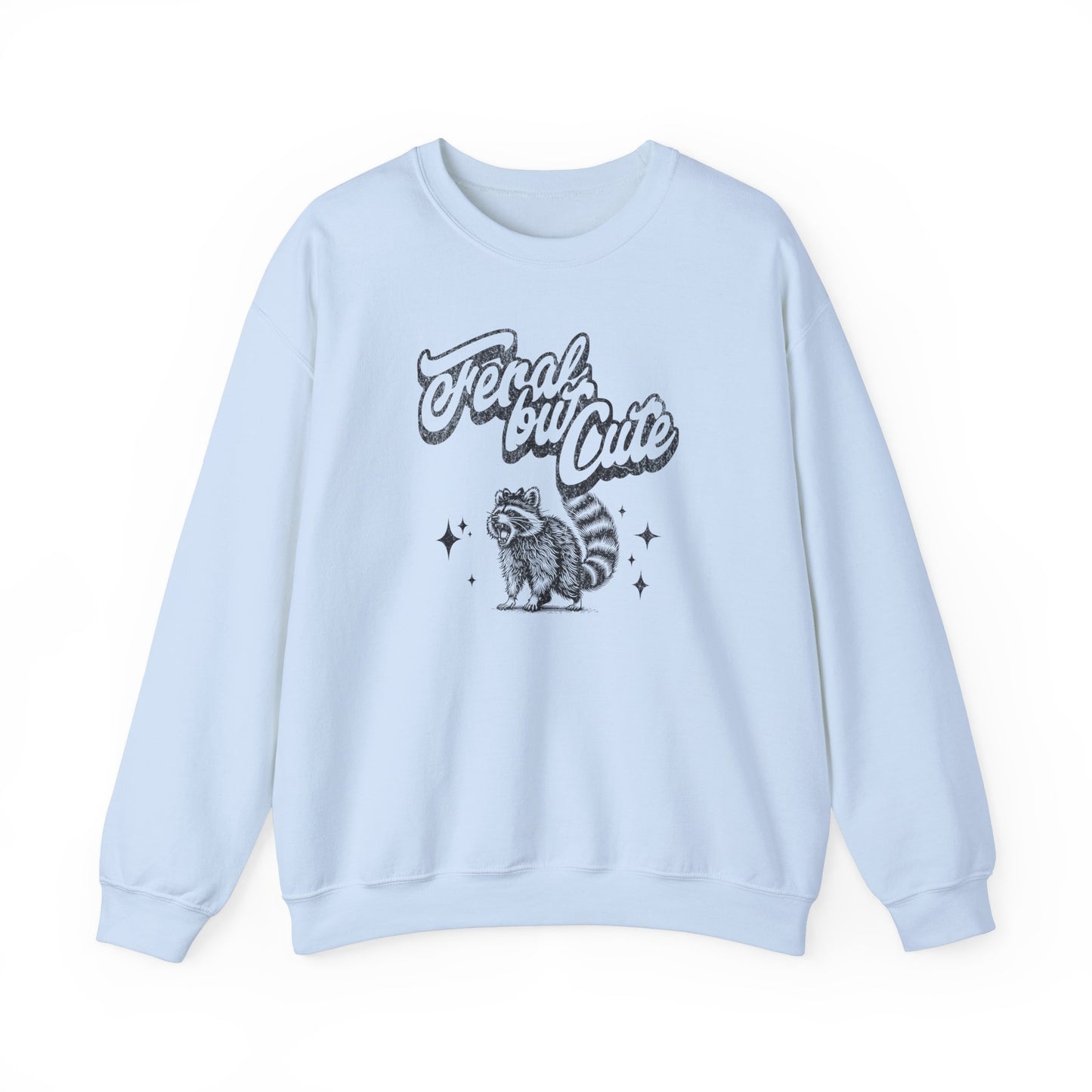 Feral But Cute Coquette Raccoon Sweatshirt