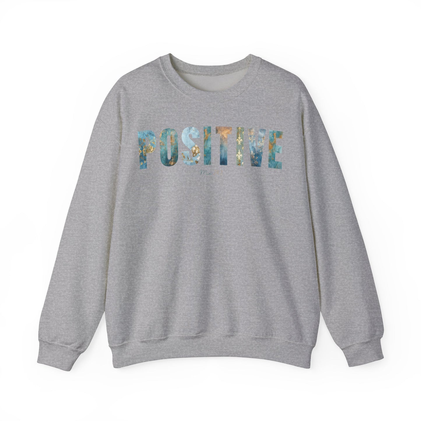 Positive Me 24:7 Blue Golden Patterns Sweatshirt