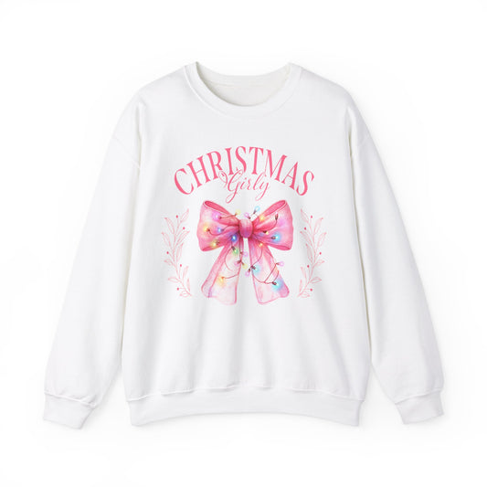 Christmas Girly Bow Sweatshirt