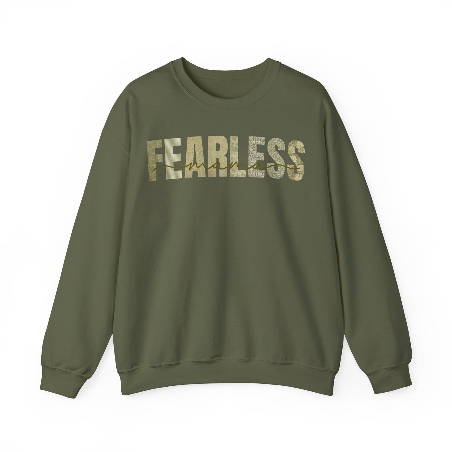 Fearless Mama Green Patterns Sweatshirt