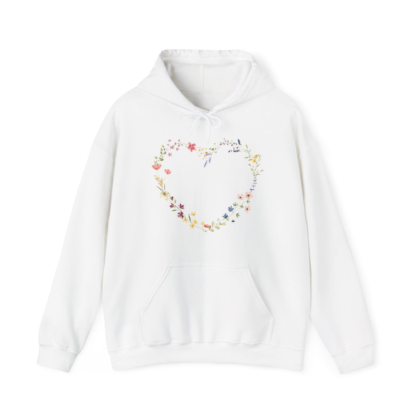 Wildflowers In Heart Shape Hoodie