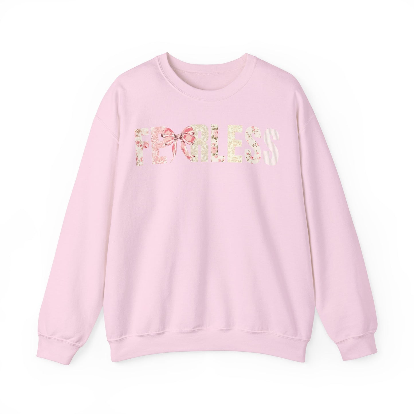 Fearless Pink Floral Coquette Bow Sweatshirt