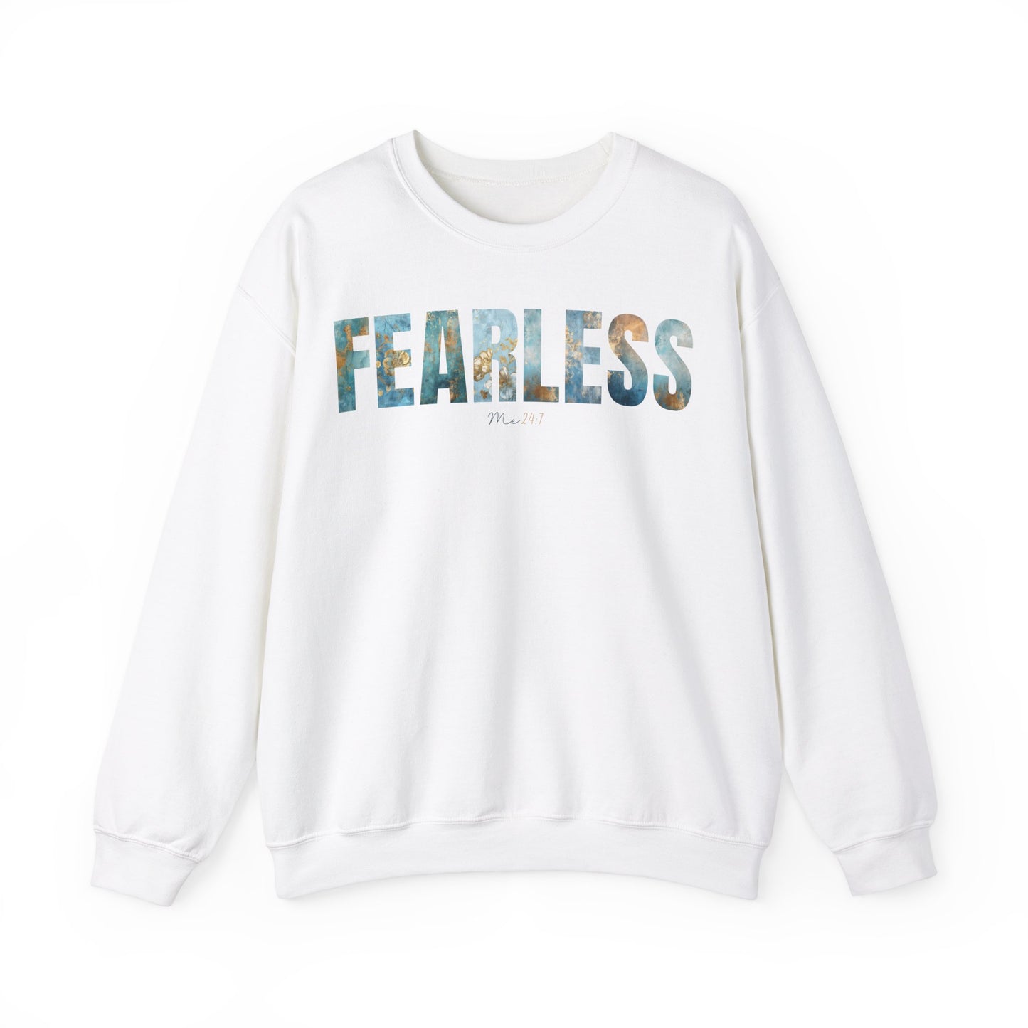 Fearless Me 24:7 Golden Blue Pattern Sweatshirt