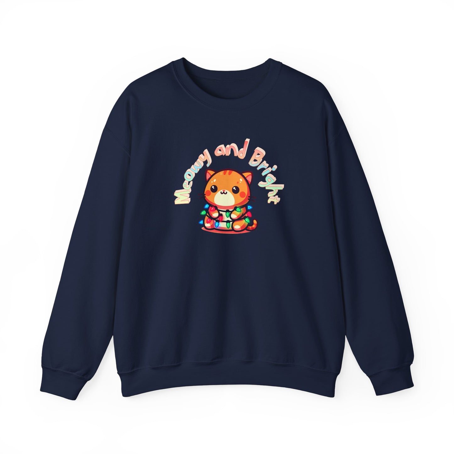 Meowy and Bright Colorful Cartoon Cat Sweatshirt