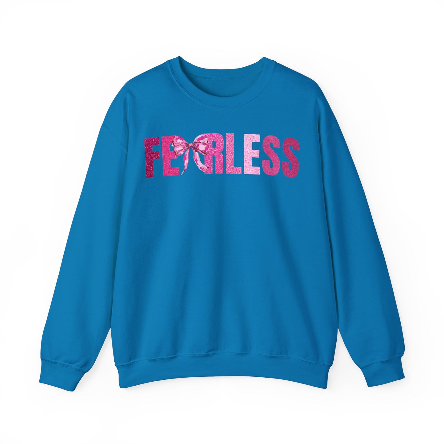 Fearless Glitter Pink Coquette Bow Sweatshirt