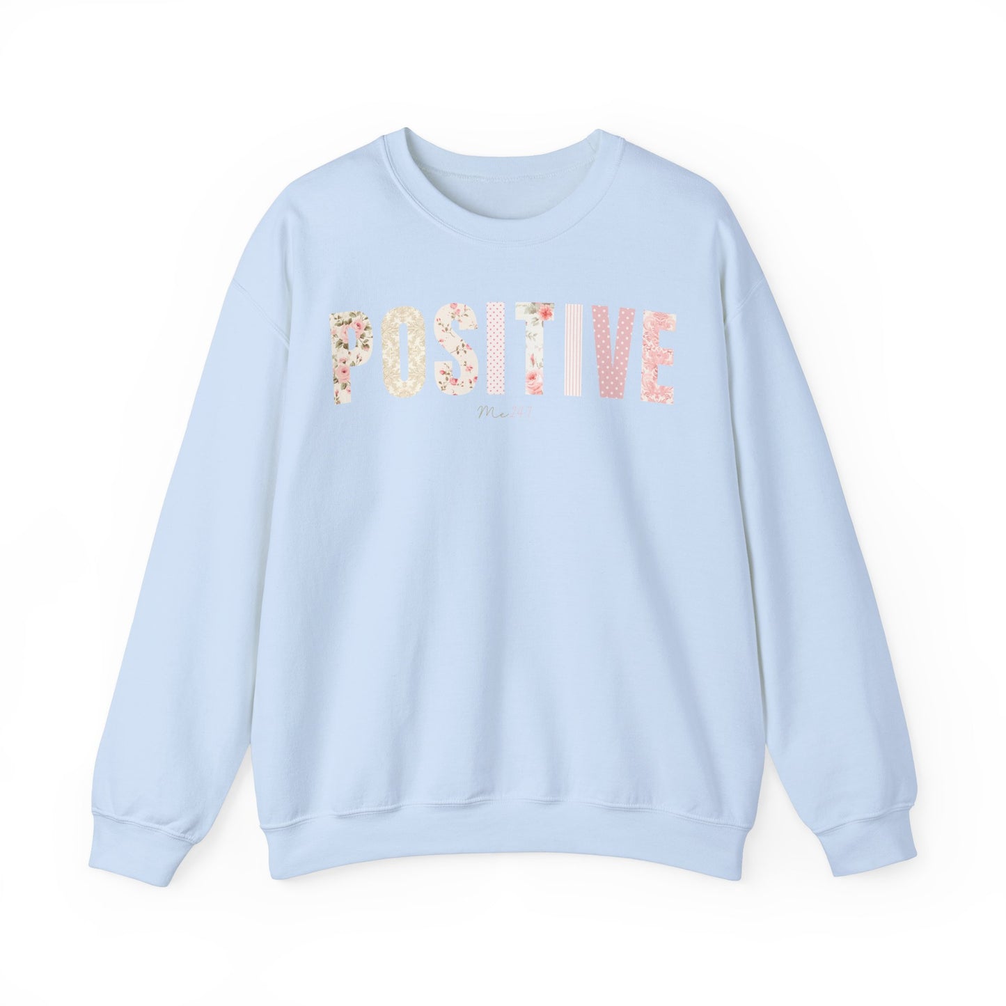 Positive Me 24:7 Pink Floral Patterns Sweatshirt