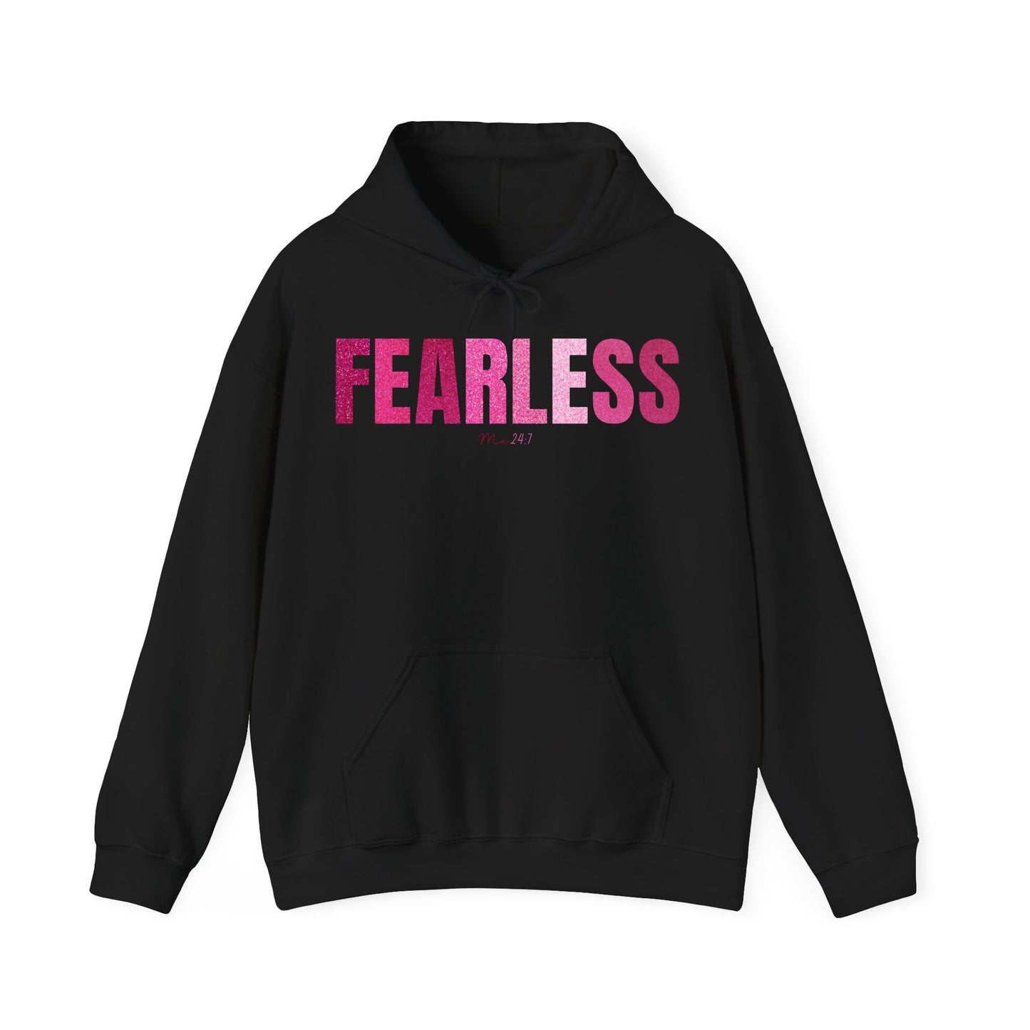 Fearless Me 24:7 Glitter Pink Patterns Hoodie